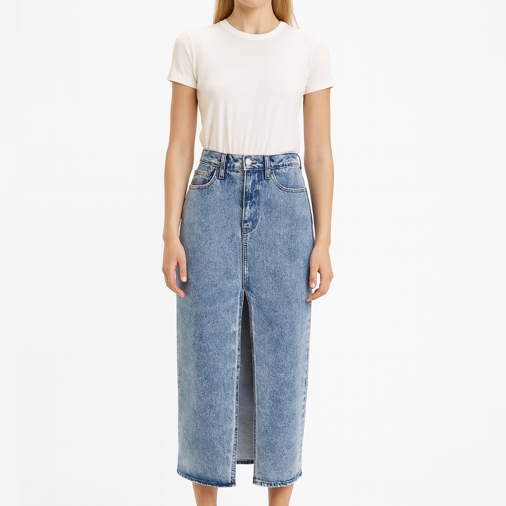 Universal Thread Light Blue Denim Maxi Skirt